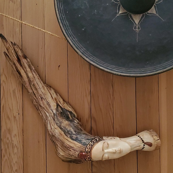 Al One Piece Wood Sculpture - Picture 1 of 7